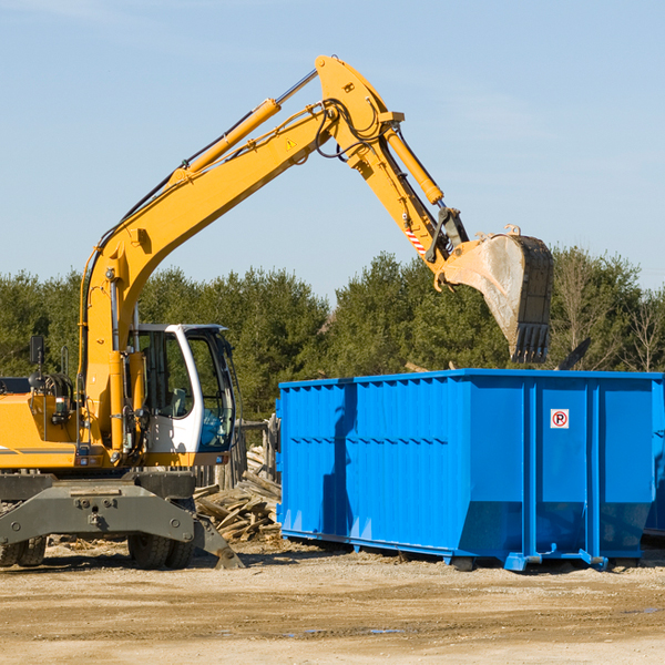 what size residential dumpster rentals are available in Wilton